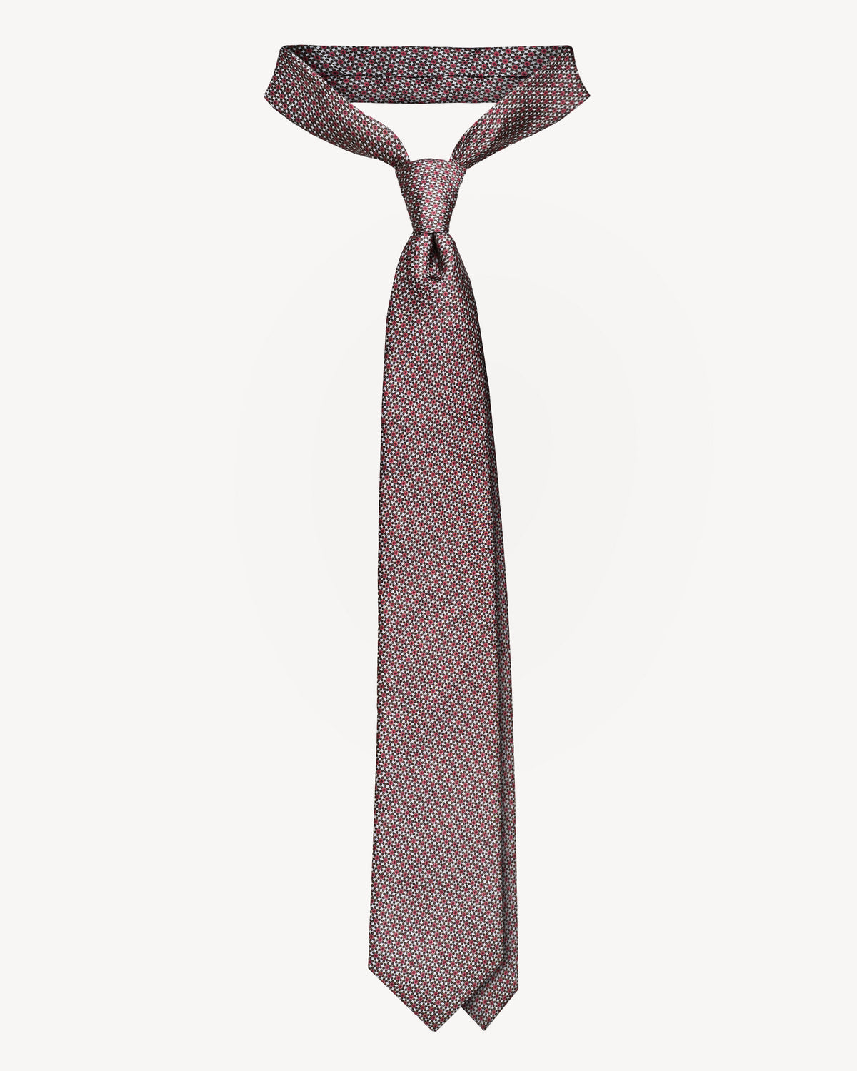 Floral self-tipped silk necktie – December bloom