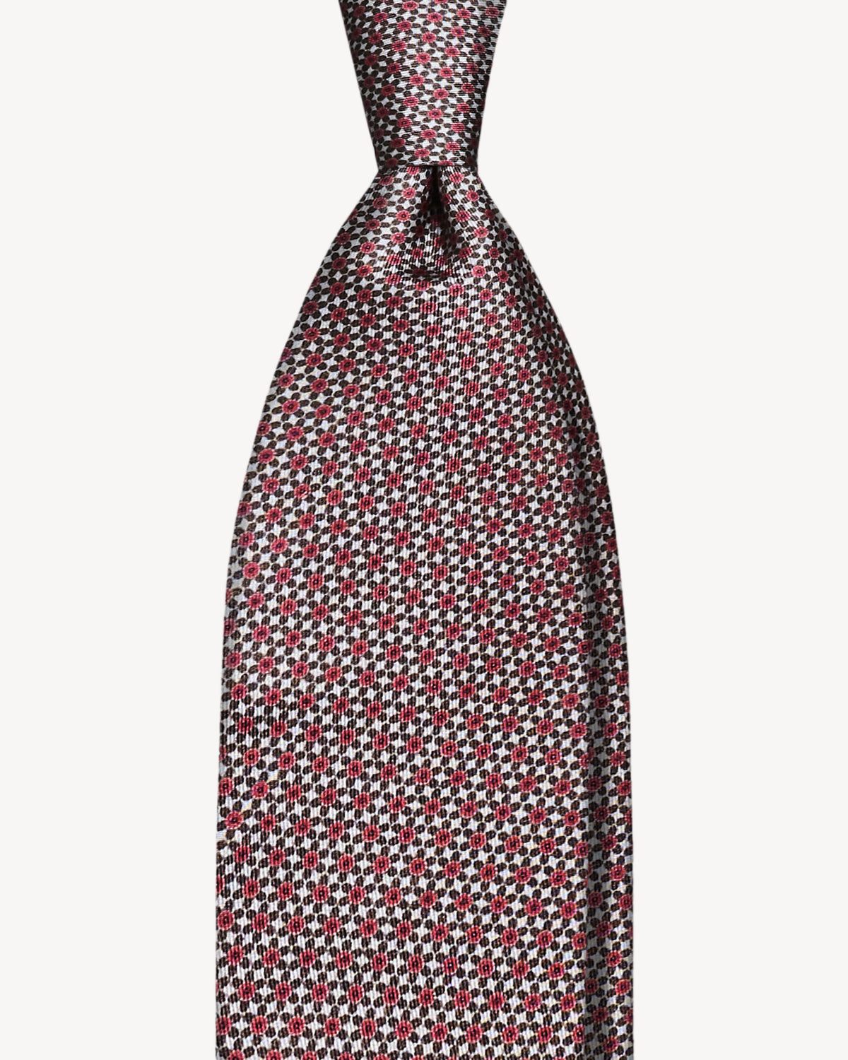 Floral self-tipped silk necktie – December bloom