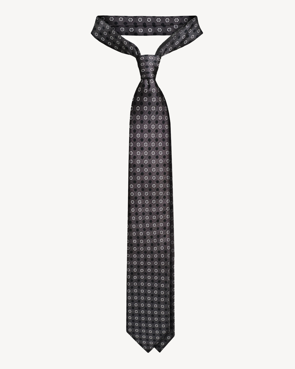 Floral self-tipped silk necktie – Evening blossom