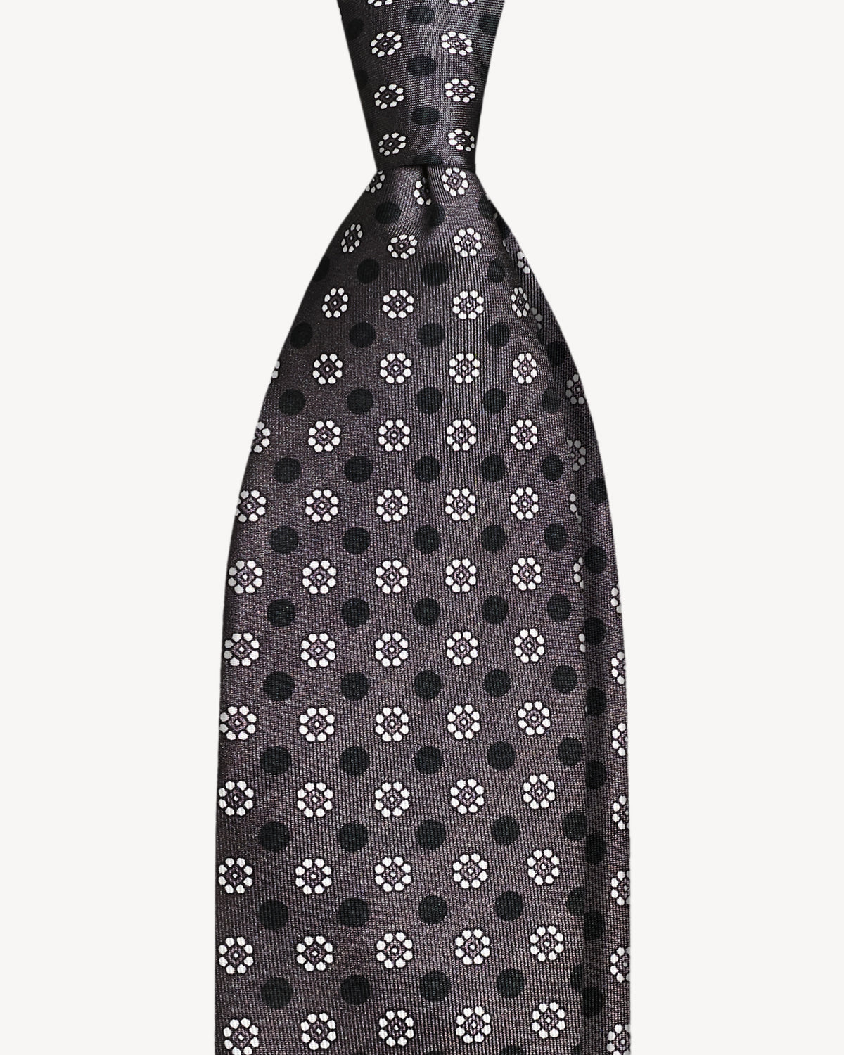 Cravatta in seta floreale self-tipped – Bocciolo serale
