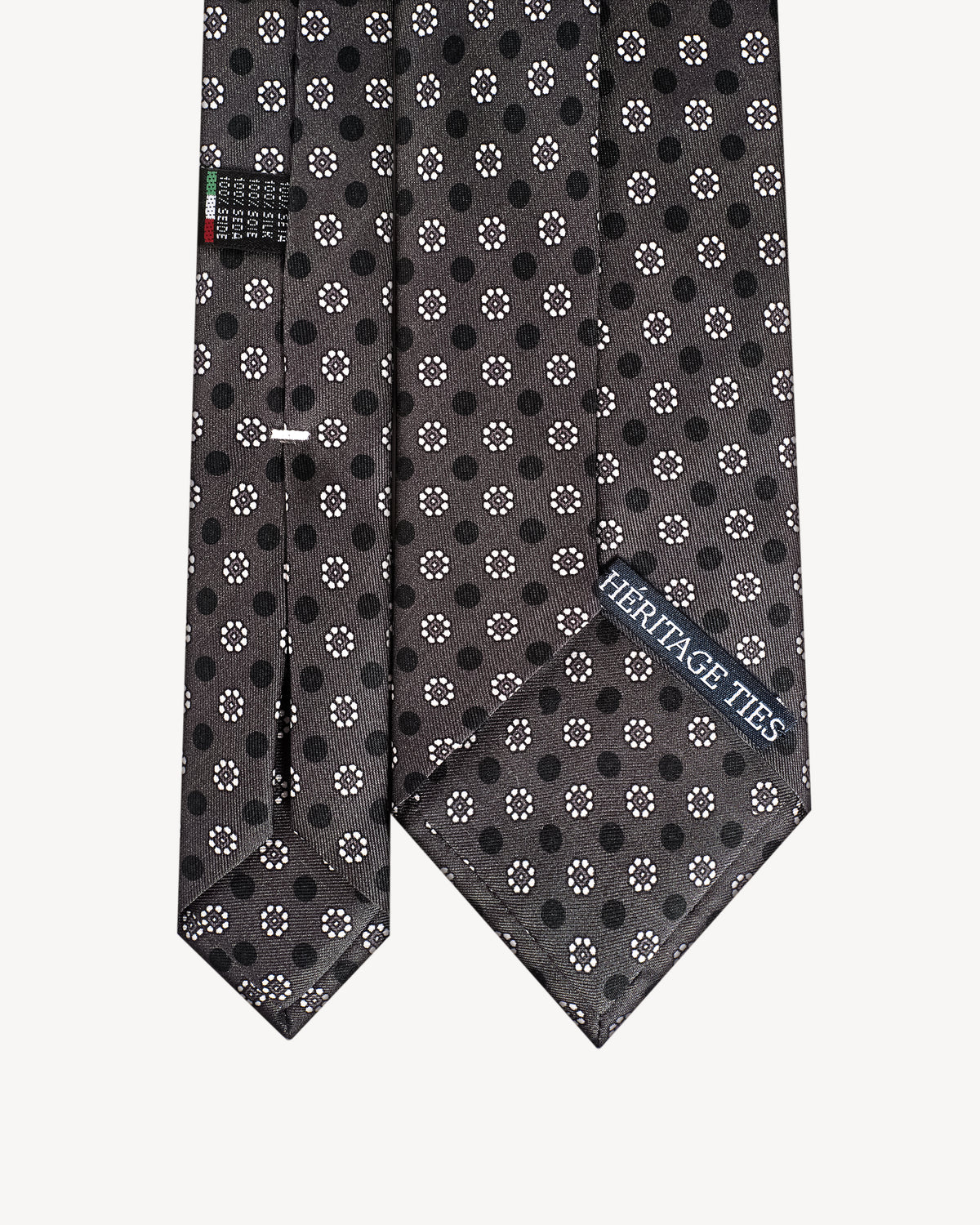 Floral self-tipped silk necktie – Evening blossom