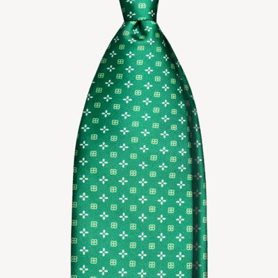 Micro-pattern self-tipped silk necktie – Summer classic