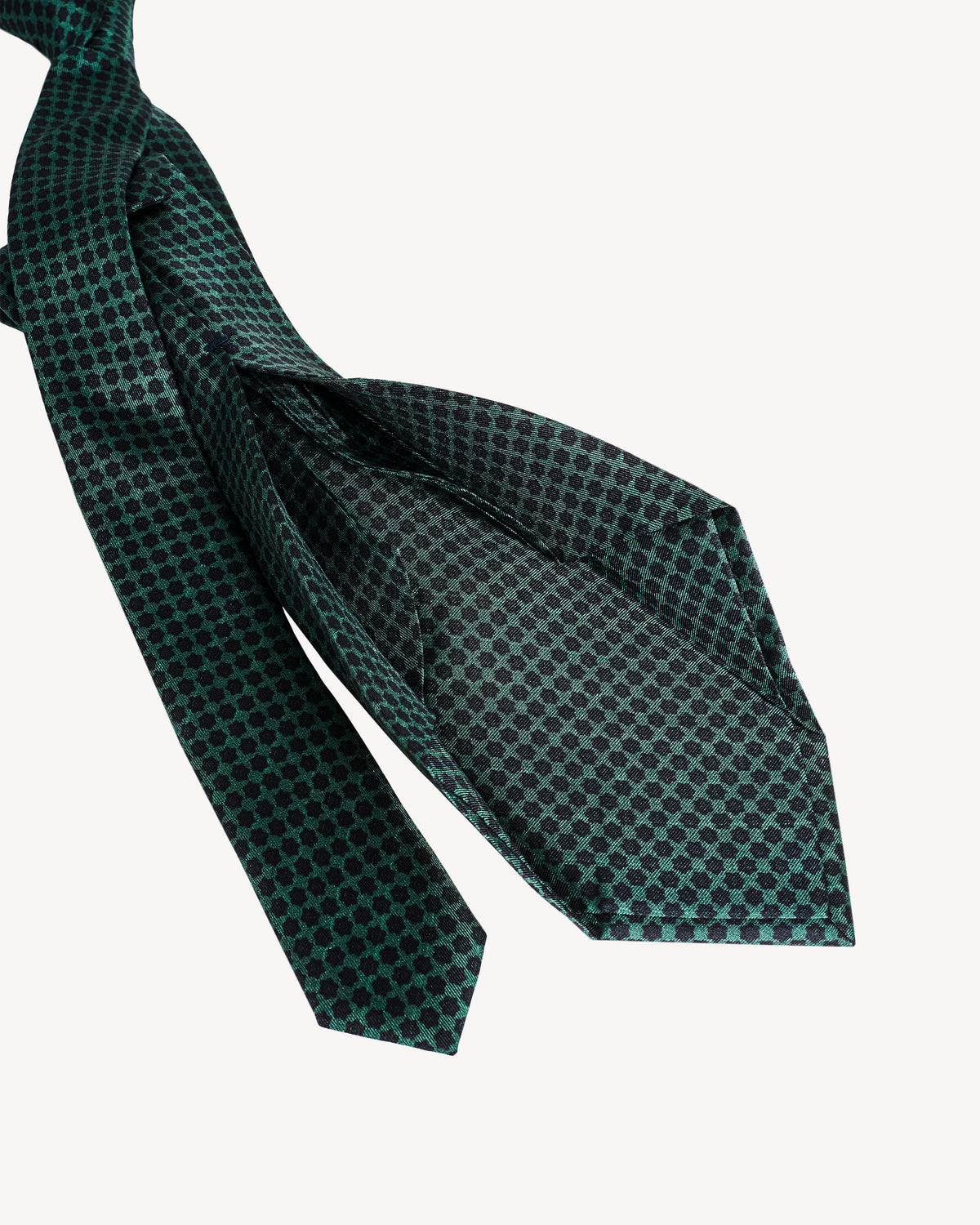 Micro pattern self-tipped silk necktie – Persian official