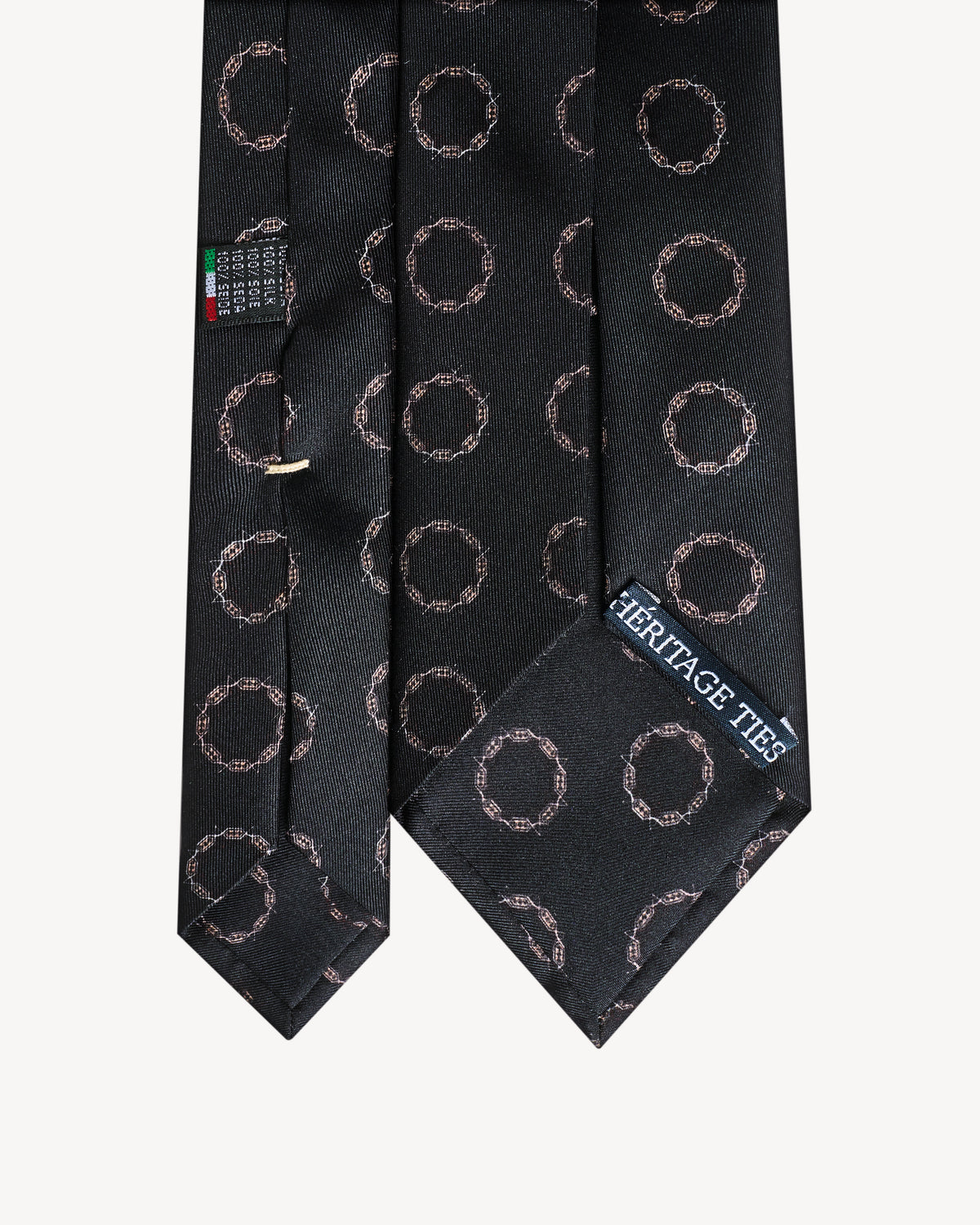 Medallion self-tipped silk necktie – Night in Paris