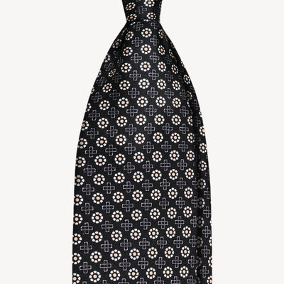 Floral self-tipped silk necktie – Morning in Ireland